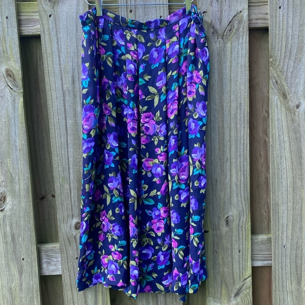 Leslie Fay Vintage Floral Skirt 🌸